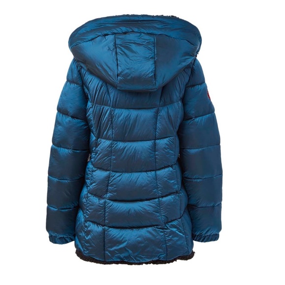 Canada Weather Gear Peacock Sherpa Lined Puffer Coat Winter Size Medium Warm - Picture 2 of 5